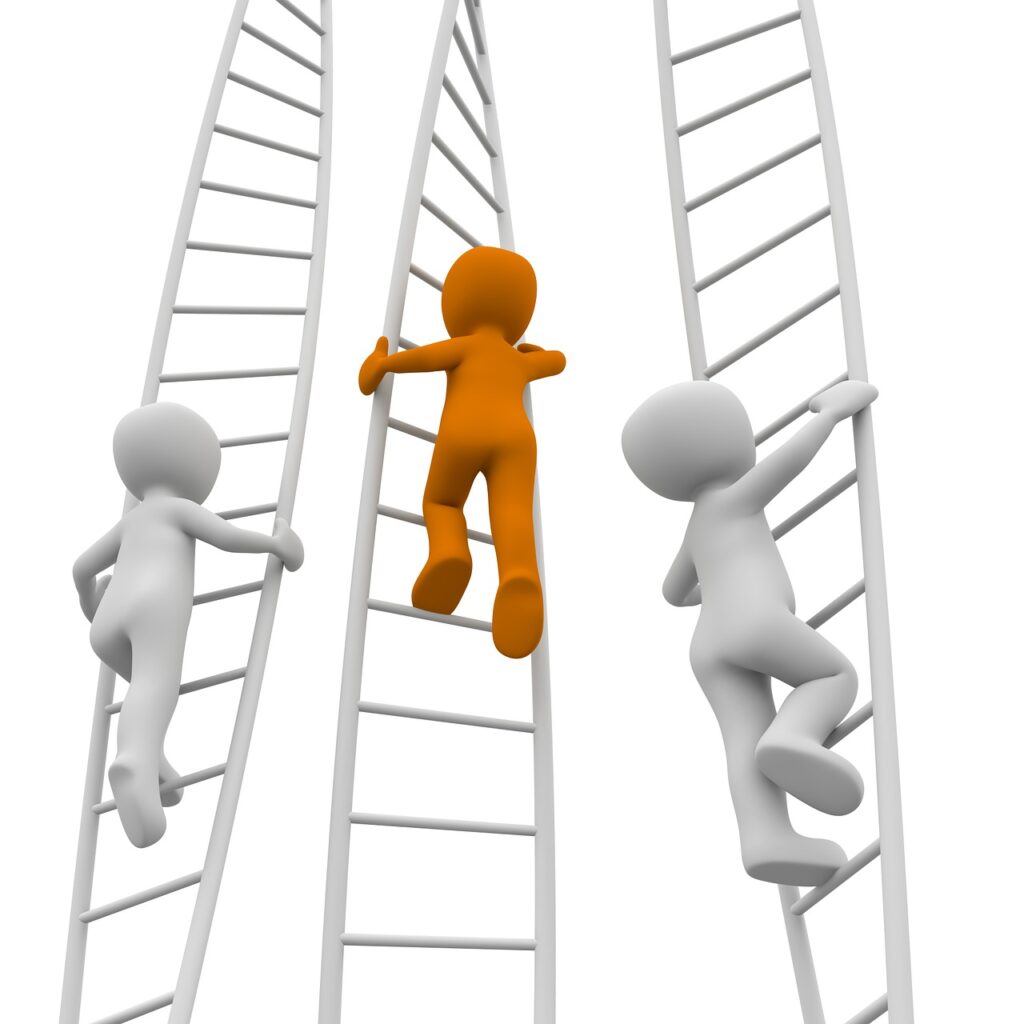 career, ladder, rise